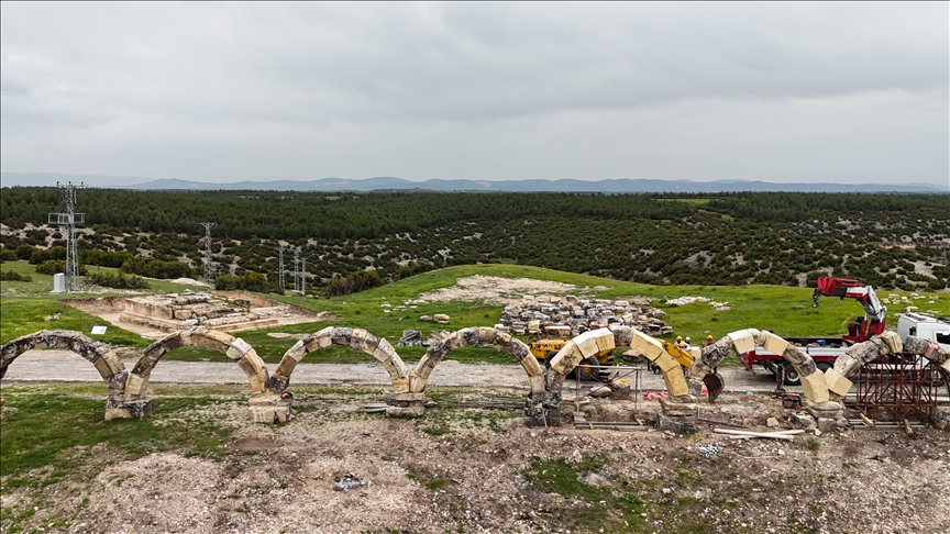 2,100-Year-Old Aqueducts Restored in Historic Blaundos City, Western Türkiye