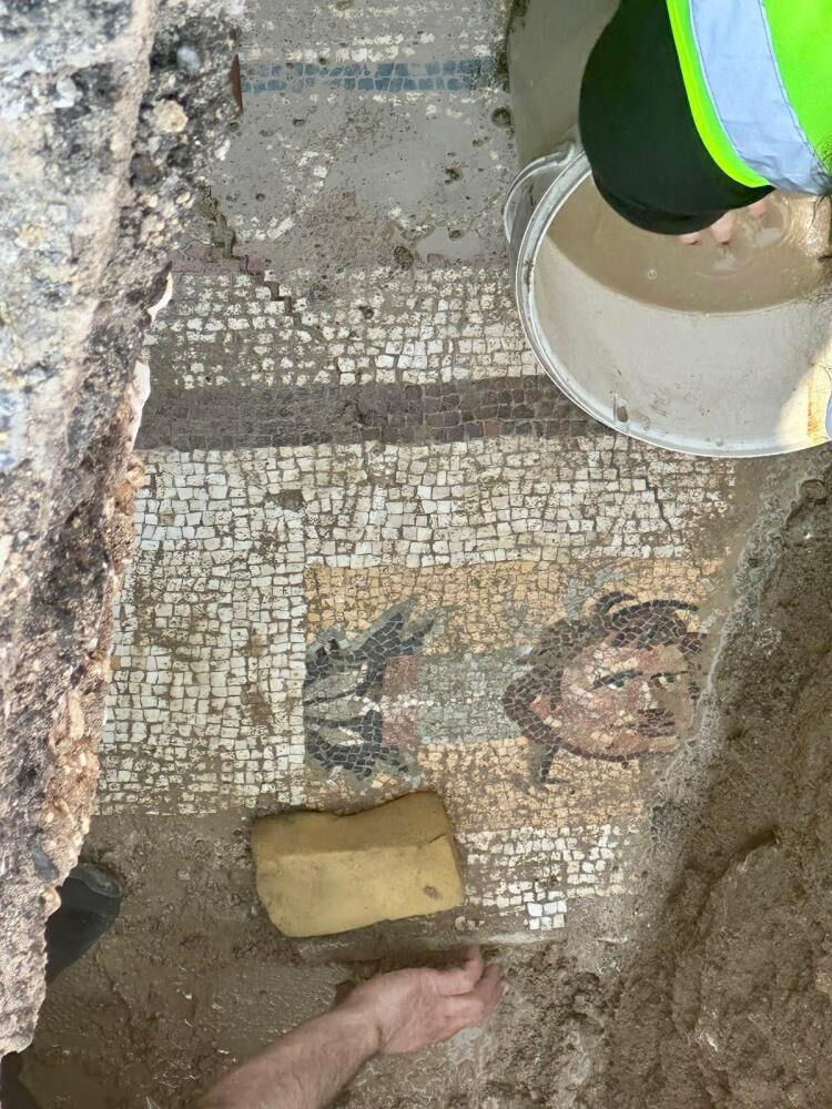 1,500-Year-Old Roman Mosaic Discovered During Infrastructure Work in Southern Türkiye