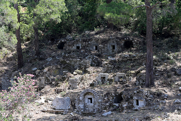 Olympos Ancient City Opens Roman-Era Rock-Cut Tombs