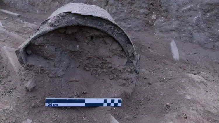 1,400-Year-Old Intact Bronze Cauldron Discovered in the Mosaic House at Pergamon