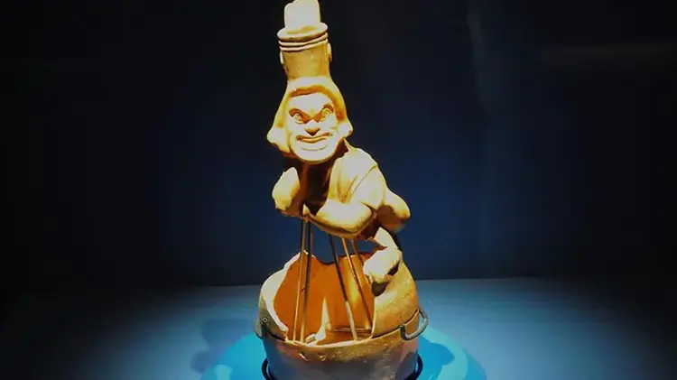 1,800-Year-Old Vase with Masked Actor