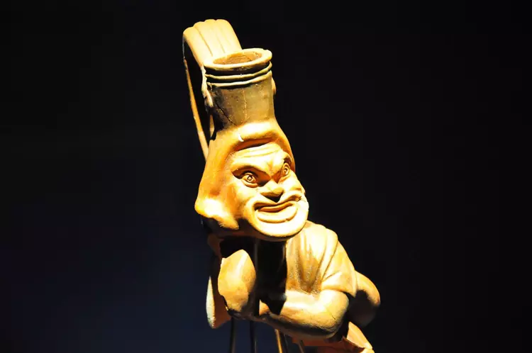 1,800-Year-Old Vase with Masked Actor