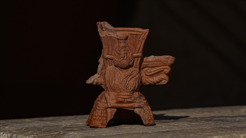 A 2,000-Year-Old Incense Burner Depicting the Egyptian God Serapis Discovered in Ephesus