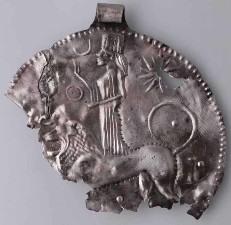 Assyrian Goddess Ishtar Emerges on a Silver Pendant at the Ancient Port of Amos