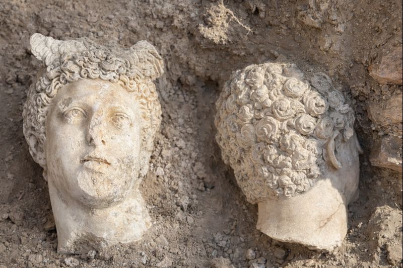 1,800-Year-Old Head of Hermes Statue