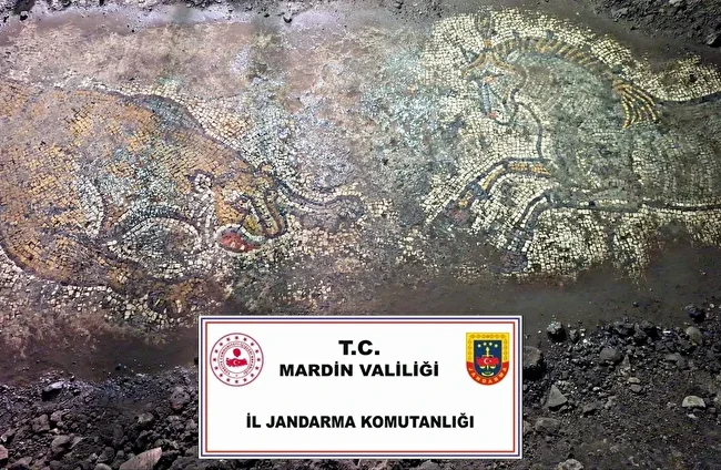 1,500-Year-Old Roman Mosaic Unearthed in Mardin During “Anatolian Heritage” Operation