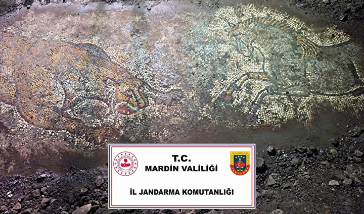 1,500-Year-Old Roman Mosaic Unearthed in Mardin During “Anatolian Heritage” Operation