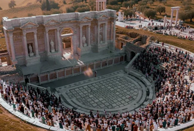 Roman City of Pompeiopolis Reconstructed with AI
