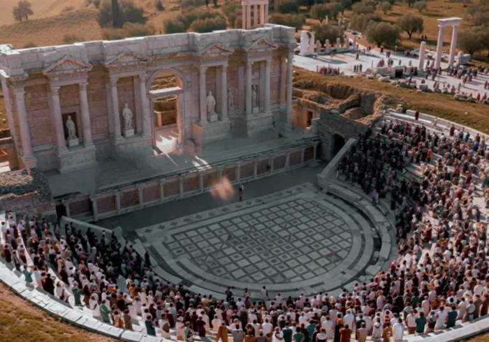 Roman City of Pompeiopolis Reconstructed with AI