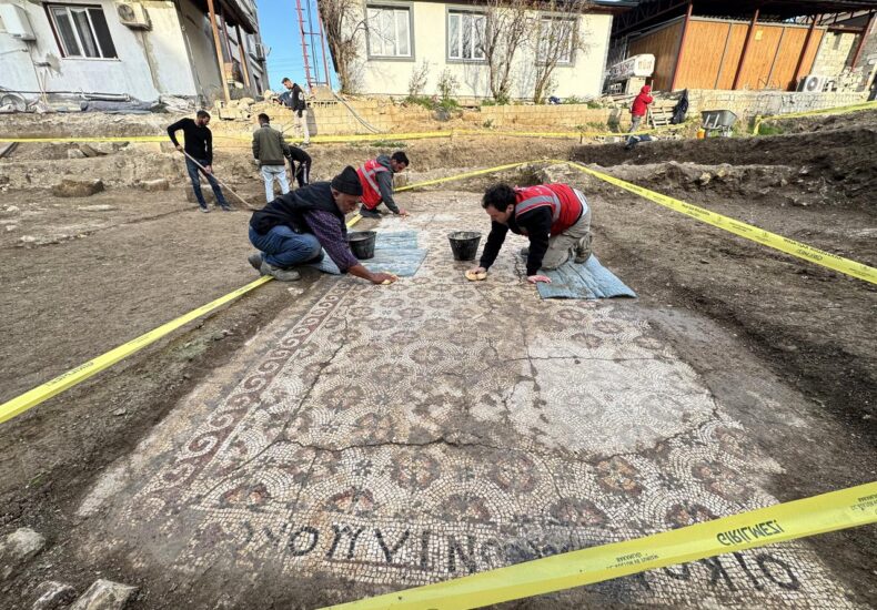 Greek-Inscribed Late Antique Mosaic Unearthed in Türkiye’s Hatay Province